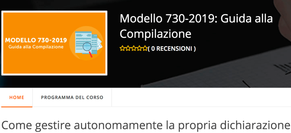 corso compilazione modello 730